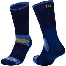 Norfolk Voyager 2.0 Termal Merinos Yünlü Tam Yastıklı Outdoor Yürüyüş Çorabı - Lacivert