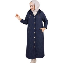 Elif Artar Yeni Sezon Büyük Beden Kapüşonlu Kapitone Ceket – Kışlık, Şık ve Rahat