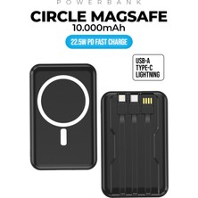 Gökshop Cırcle 10000 Mah Magsafe Power Bank 3in1 Kablolu