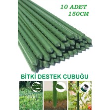 Artı İlaçlama Bahçe Iç Dış Mekan 150CM-10ADET Bitkileri Için Bitki Destek Çubuğu Metal Üzeri Pvc Kaplı 11MM