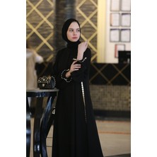 Ferraceci Kadın Çiçek Biyeli Ferace Uzun Kol S Beden Türkiye Menşeli Zarif Moda