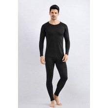 İncili 2'li Set Erkek Termal Body ve Tayt - (Siyah)