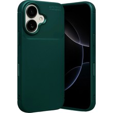Techno Guru iPhone 17 Kılıf Karbon Desenli Şık Darkon Premium Silikon Kapak-Yeşil