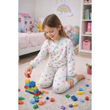 Zuzunga Kız Çocuk Renk Paleti Desenli 8 - 13 Yaş Pijama Takımı