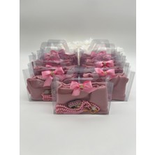 10 Adet Çanta Görünümlü Kutu Içinde Flamlı Örtü, Inci Tesbih ve Taşlı Zikirmatik Hediyelik Set