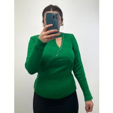Nisum Moda Taşlı Yumoş Triko Bluz