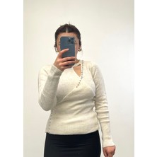 Nisum Moda Taşlı Yumoş Triko Bluz