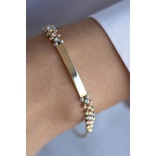 Oroline Kuyumculuk 14 Ayar Isim Yazılabilen Altın Dorika Toplu Kadın Bileklik