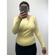 Nisum Moda Taşlı Yumoş Triko Bluz