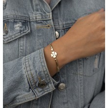 Oroline Kuyumculuk 14 Ayar Altın Yonca Kadın Bileklik