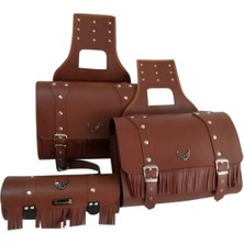 Wogen Mts Yan Çanta Seti 3\'lü Deri Kahverengi