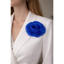 Modex Organize Tül Iğneli  Gül Broş (Ölçü:15 Cm)