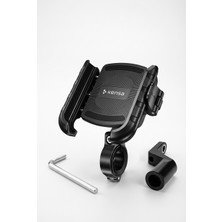 Kensa Motosiklet Bisiklet Telefon Tutucu Gidon ve Ayna Bağlantılı Motor Tutacağı Scooter