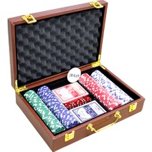 Texas Rakamlı Poker Fişi Lüx Deri Kutulu Oyun Seti 200 Poker Çipi 11,5gr