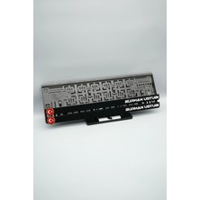 Plakam54 Solda Gold Bayrak Sağda Kişiye Özel Isimli Pleksi Araba Plakalığı