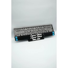 Plakam54 El Yazı Fontlu Kar Taneli Siyah Beyaz Kişiye Özel Isimli Pleksi Araba Plakalığı