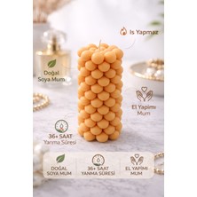 Flow Home Soya Mum,dekoratif Lüks & El Yapımı Doğal Mum,uzun Yanma Süreli Ev Hediyesi,ev Süsü Turuncu 360 G