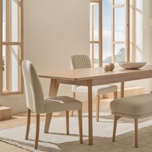 Enza Home Marsana Alternatif Sandalye, Dokuma Kumaş - Bej