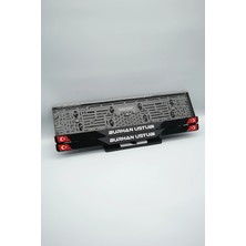 Plakam54 Ortası Mat Siyah Parçalı Bayraklı Kişiye Özel Isimli Pleksi Araba Plakalığı