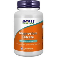Now Magnesium Citrate 200 Mg 100 Tablet