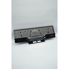 Plakam54 Ortası Gümüş Parçalı Kişiye Özel Isimli Pleksi Araba Plakalığı