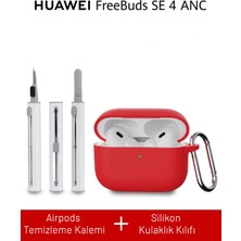 Nezih Case Huawei Freebuds Se 4 Anc Uyumlu Silikon Kılıf + Temizlik Kiti