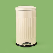 Simple Living Vintage Çöp Kovası - Bej - 16 Lt