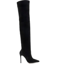 Sofia Baldi Novy Siyah Süet Kadın Topuklu Çizme