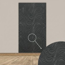 Tink 3D Kendinden Yapışkanlı Akustik Keçe Panel Dalgalı Desenli 52X98 cm 10 Adet(5 M²) Koyu Gri