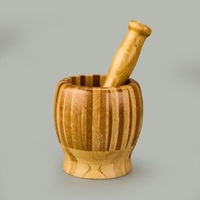 Chef Star Bambu Havan - Açık Kahverengi -10X9X9 cm