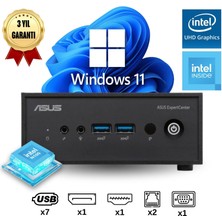 Asus PN42-SN0285AV ATL15 Intel Processor N100 32GB Ddr4 1tb M.2 SSD W11PRO Mini Masaüstü Bilgisayar