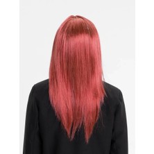 LTG Nova Çocuk Kızıl Renk Düz Kesim Uzun Parti Peruğu Takma Saç