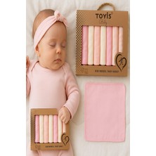 Dinamik çocuk Kız Erkek Bebek 7li Ağız Mendili %100 Pamuk Yenidoğan Bebek Mendili 20CMX20CM Hediyelik Craft Kutuda