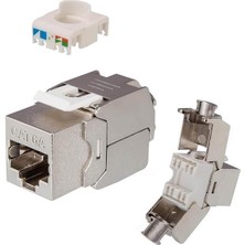Novytech PM-29567 Cat7 10GBPS Toolless Keystone Jack Full Metal Zırhlı Konnektör