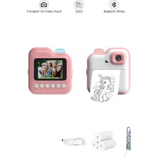 BT Teknik Dijital Video Kayıt Fotoğraf Çocuk Kamerası Anlık Termal Resim Kağıt Baskılı