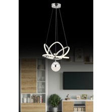 Lotus Krom Tek Toplu Lüks Akgül Avize