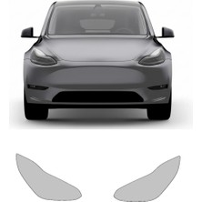 Fit PPF Tesla Model Y 2021 Juniper Ön Farlar, Hazır Kesim, 210 Mikron Ppf Tpu, Şeffaf Boya Koruma Filmi