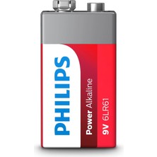 Philips 6LR61-P1B 9V Power Alkalin Pil