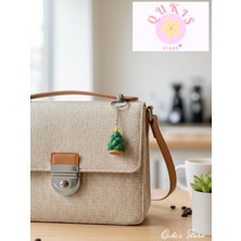 Qukis Store Yılbaşı Ağacı Anahtarlık, Dekoratif Tasarım Anahtarlik ve Çanta Charmı, 1 Adet