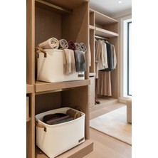 Luxway Home 2`li Büyük Boy Dolap Içi Çamaşır Çocuk Odası Oyuncak Düzenleyici Katlanır Saklama Sepeti