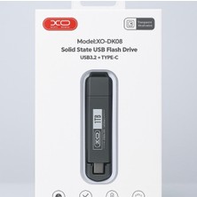 1 Tb USB 3.2 Type-C Çift Girişli Taşınabilir Flash Bellek Yüksek Hızlı Dayanıklı ve Şok Korumalı