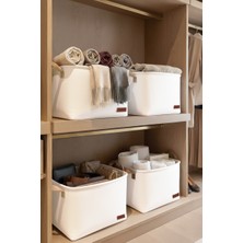 Luxway Home 4`lü Büyük Boy Dolap Içi Çamaşır Çocuk Odası Oyuncak Düzenleyici Katlanır Saklama Sepeti