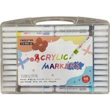 Chosch Akrilik Marker 48'li Renkli Set Ölçülerle Yaratıcı Çizimler İçin Uygun