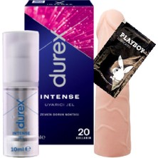 Durex Intense Kadın Uyarıcılı Jel + Fantezi.malzemeleri, 5 cm Dolgulu Uzatma Kılıf C-BI026212