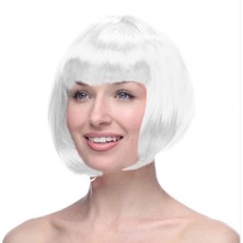 BT Teknik Beyaz Küt Peruk Saç