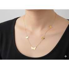 ForgeBox Kişiye Özel Baş Harfli Kelebek Çelik Kolye – Paslanmaz, Kararma Yapmaz, Özel Kutulu