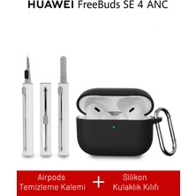 Nezih Case Huawei Freebuds Se 4 Anc Uyumlu Silikon Kılıf + Temizlik Kiti