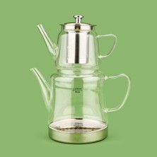 Taşev Gramor Çelik Indüksiyon Tabanlı Cam Çaydanlık - Şeffaf - 1,8 Lt + 600 ml