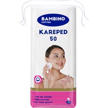Bambino Makyaj Temizlemepamuğu Kareped 50'li X4