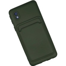 Samsung Galaxy A01 Core Kılıf Kelvin Kartvizitli Silikon - Koyu Yeşil Modern Asır (4938)